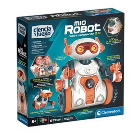 CLEMENTONI Robot Mio - Kit de Construction Robot Éducatif et Interactif avec Aimant - Jeu STEM pour Apprendre les Principes de la Robotique - Âge +8 Ans