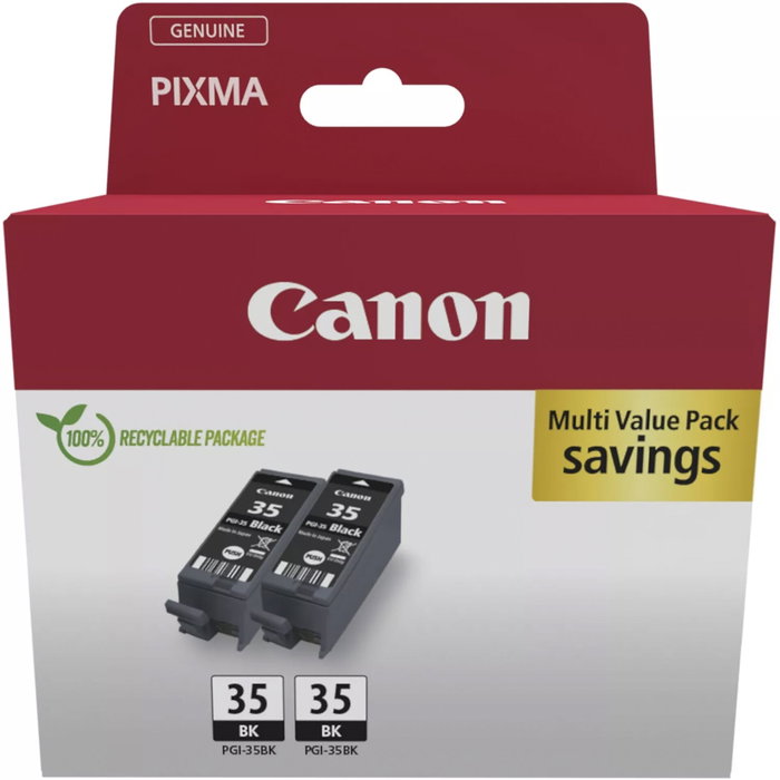 Canon PGI-35BK Twin Pack de 2 cartouches d'encre noire