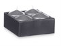 Acorde Bougie Taco Argent 8x7.5x7 cm en Cire (Set de 24)