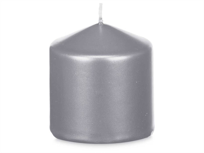Acorde Bougie Taco Argent 8x7.5x7 cm en Cire (Set de 24)