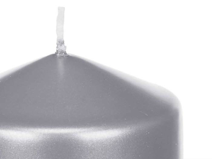 Acorde Bougie Taco Argent 8x7.5x7 cm en Cire (Set de 24)