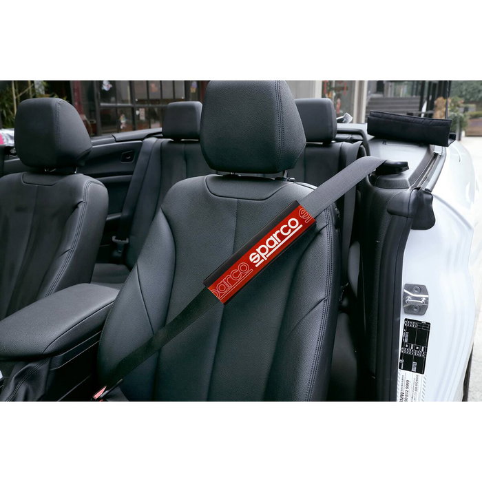 Abc Coussinets de ceinture Sparco modèle SPC rouge et noir (Lot de 2) Abc Coussinets de ceinture Sparco modèle SPC rouge et noir (Lot de 2)