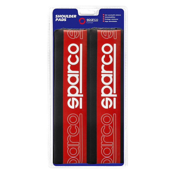 Abc Coussinets de ceinture Sparco modèle SPC rouge et noir (Lot de 2) Abc Coussinets de ceinture Sparco modèle SPC rouge et noir (Lot de 2)