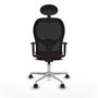 Piqueras y Crespo Chaise de Bureau avec Appui-tête 1D086N1 Marron Noir