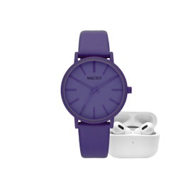 Watxandco Montre Analogique Lilas 38mm