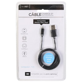 Be Mix Câble de charge et de synchronisation USB vers Lightning 1 m