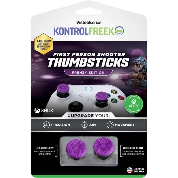 Steelseries Pack de 2 Thumbsticks KontrolFreek Frenzy Edition Violet pour Manettes Xbox Series et Xbox One