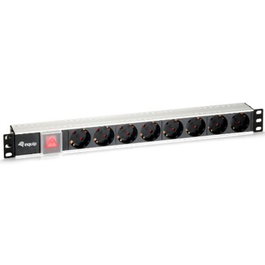 Equip Rack Alimentation Reglette 19 Pouces 16A 250V Noir - Référence DIN49440