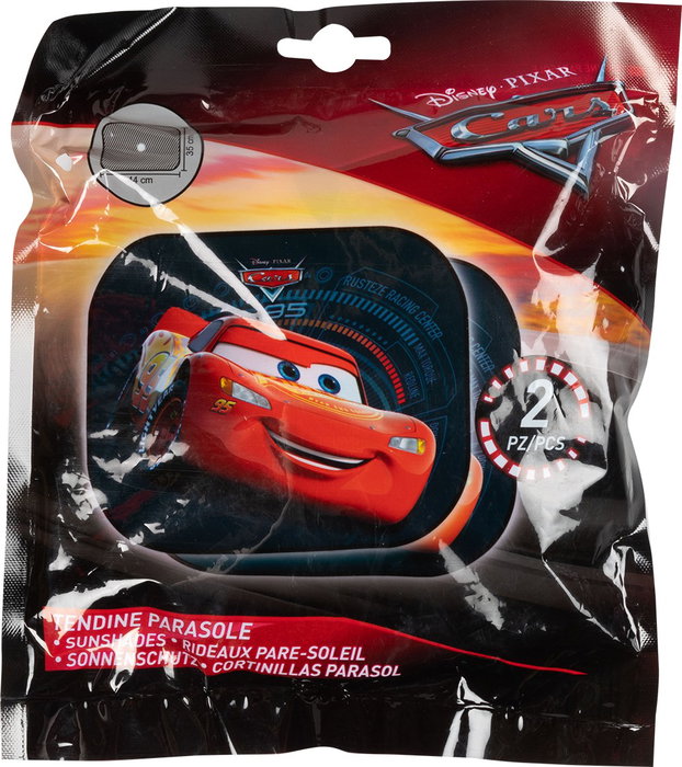 Licensing Pare De Rideaux Latéraux 44x35 cm 2Pz &I7 CZ10245 Disney Cars UV Protection Ventouse