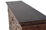 GINER Y COLOMER Aparador Buffet en Bois de Mango Sculpté avec Pan de Oro, Noir Doré et Noyer