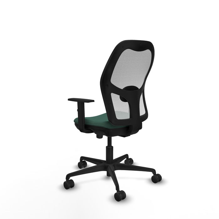 Chaise Jorquera Synchrone/Traslack tissu Vert foncé Maille Blanc Base en nylon noir Accoudoir 1D Sans appui-tête Roulettes 65mm nylon Chaise Jorquera Synchrone/Traslack tissu Vert foncé Maille Blanc Base en nylon noir Accoudoir 1D Sans appui-tête Roulettes 65mm nylon