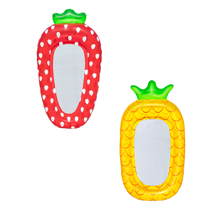 Bestway 43644 Colchoneta Gonflable Fruits avec Filet Couleur Assortie 178x103/186x112 cm +6 Ans Plage et Piscine