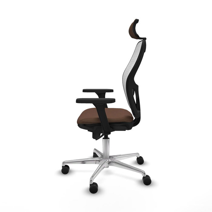 Piqueras y Crespo Chaise de Bureau Jorquera Blanc Brun foncé Piqueras y Crespo Chaise de Bureau Jorquera Blanc Brun foncé