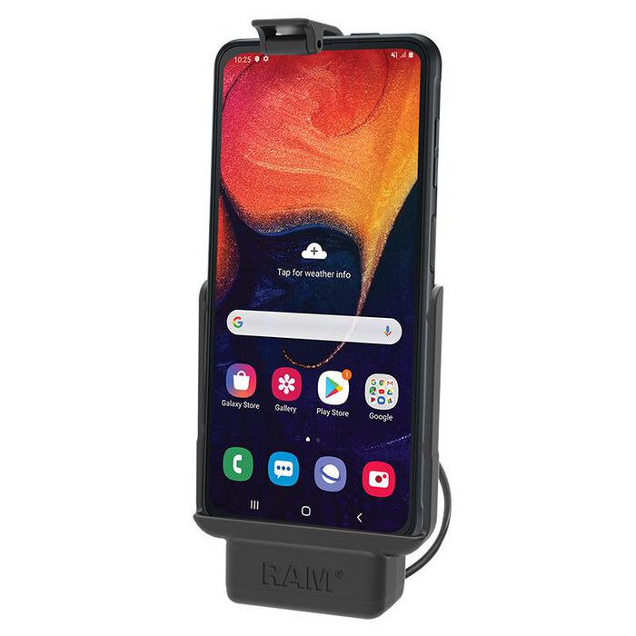 RAM Mounts Support motorisé étanche EZ-Roll'r pour Samsung Galaxy XCover Pro, avec ports de charge USB et compatibilité bases boule diamant RAM Mounts Support motorisé étanche EZ-Roll'r pour Samsung Galaxy XCover Pro, avec ports de charge USB et compatibilité bases boule diamant