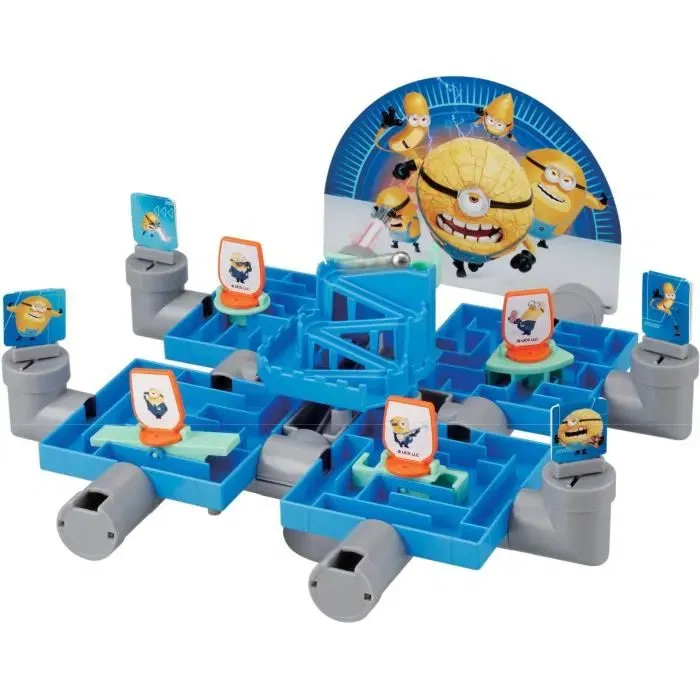 Epoch Games Minions AVL Maze Mission - Jeu de Labyrinthe à Billes avec 4 Minions, 25 000 Combinaisons, Jeu de Réflexion pour Enfants à Partir de 4 Ans