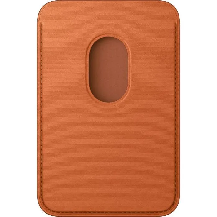 Apple iPhone - Portefeuille à tissage fin avec MagSafe - Orange Fox