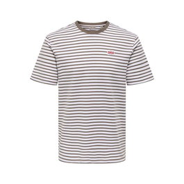 T-shirt à manches courtes homme Only & Sons Onsdawson Reg Stripe Marron Clair L