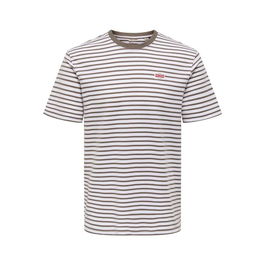 T-shirt à manches courtes homme Only & Sons Onsdawson Reg Stripe Marron Clair L