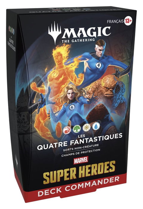 Wizards of the Coast Magic the Gathering Marvel Super Heroes Commander Decks Carton (4) *FRANCAIS* Wizards of the Coast Magic the Gathering Marvel Super Heroes Commander Decks Carton (4) *FRANCAIS*