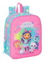 Safta Mochila garderie adaptée poussette Gabby's Dollhouse Confetti - Sac à dos 22x27*10 cm pour enfant dès 3 ans