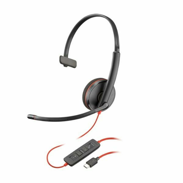 Poly Blackwire 3210 Casque Monaural USB-C avec Adaptateur USB-C/A Noir
