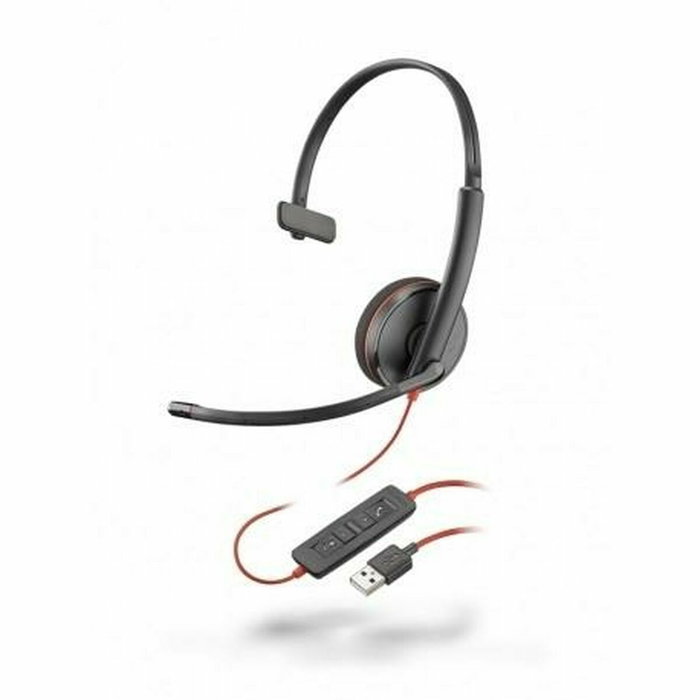 Poly Blackwire 3210 Casque Monaural USB-C avec Adaptateur USB-C/A Noir