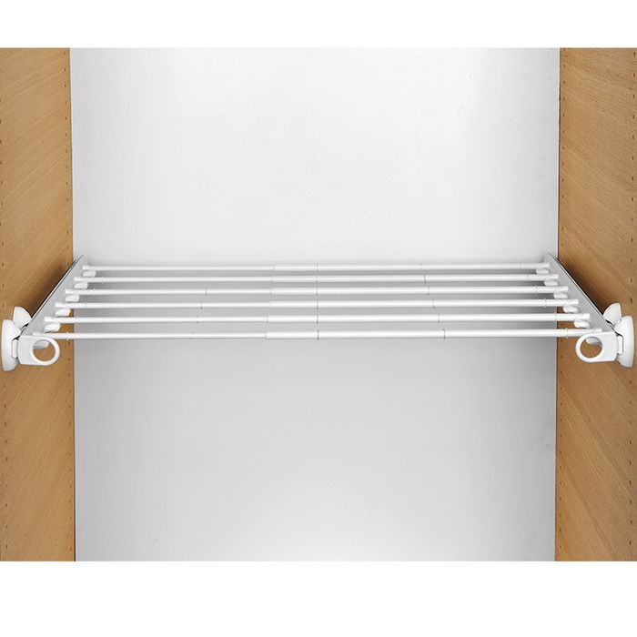 Servetto Pantalonero Extractible et Extensible, Tiroir à Pantalons avec Fermeture Amortie, Barres Extensibles 620-1000mm, Finition Transparente, Référence 1228.151