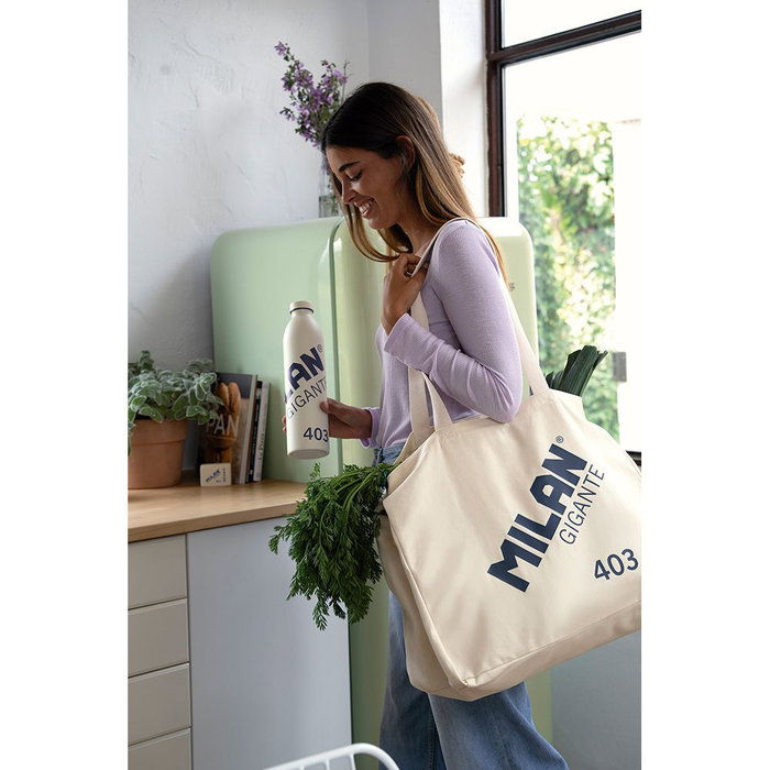Milan Tote bag géant 403 since 1918 beige 100% coton 40 L 51x40,5x21,5 cm Milan Tote bag géant 403 since 1918 beige 100% coton 40 L 51x40,5x21,5 cm