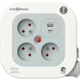 Link2Home Enrouleur multiprise compact - 3 prises + USB A+C - 7 m