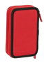 Safta Plumier double poche 28 pièces Sevilla FC rouge et noir 12.5x19.5x4cm en polyester 600D
