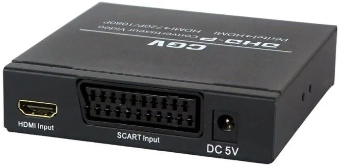 CGV DHD-P Convertisseur Péritel vers HDMI avec Upscaling 1080p 60 Hz Sortie S/PDIF