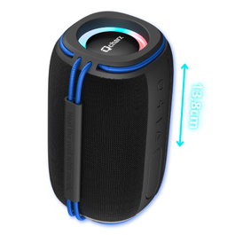 Qcharx Enceinte Flow Mini Noir 10W Bluetooth 5.3 USB TF AUX TWS