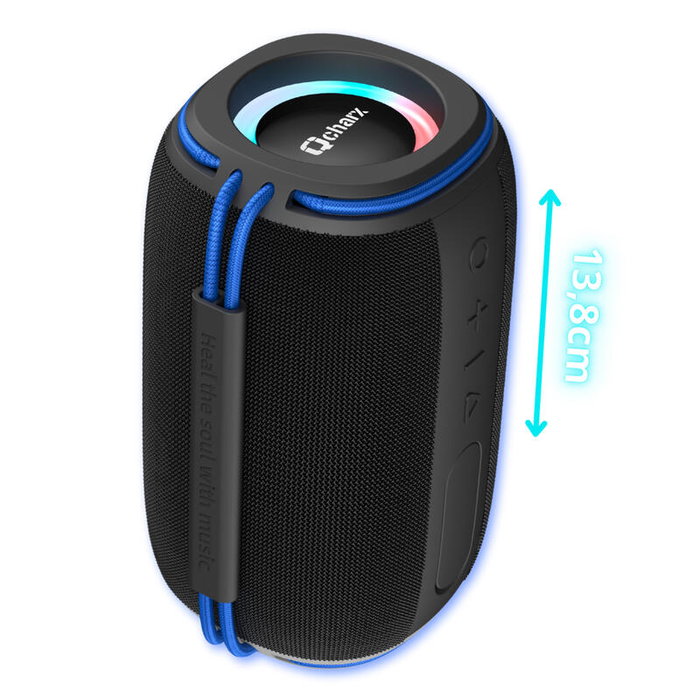 Qcharx Enceinte Flow Mini Noir 10W Bluetooth 5.3 USB TF AUX TWS Qcharx Enceinte Flow Mini Noir 10W Bluetooth 5.3 USB TF AUX TWS