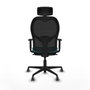 Piqueras y Crespo Chaise de Bureau avec Appui-tête Jorquera 1D036G2 Turquoise