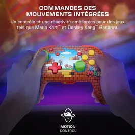 Turtle Beach Manette de jeu sans fil Mario Bricks Rematch pour Nintendo Switch, Switch Lite, OLED et Switch 2 - Design lenticulaire avec deux visuels - Rouge
