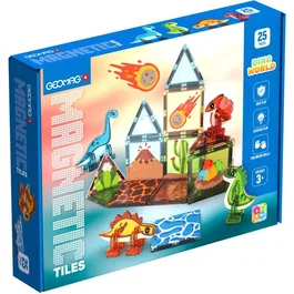 Geomag Magnetic Tiles Dino World - 25 pièces