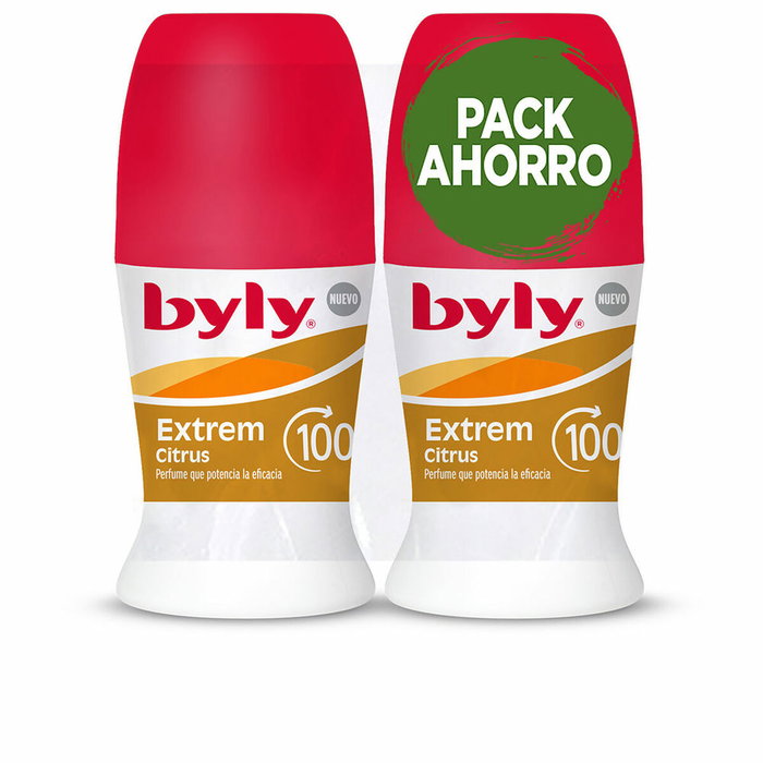 Byly Extrem Citrus 100H Déodorant Roll-on Pack de 2 x 50 ml Byly Extrem Citrus 100H Déodorant Roll-on Pack de 2 x 50 ml