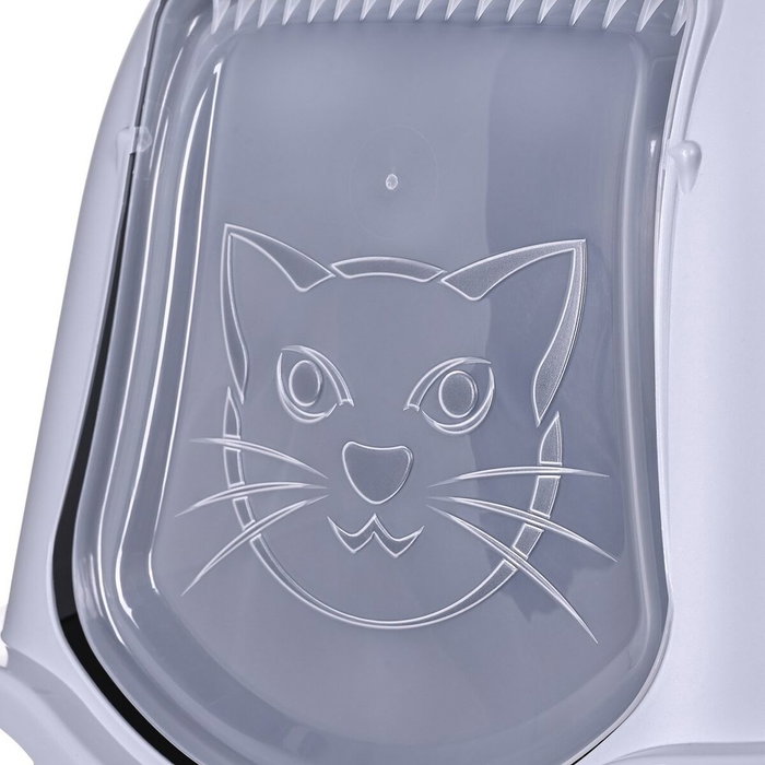 Bac à litière pour chats Diamentiq 4004508810DIA Blanc Gris Plastique 40 x 38,7 x 55,5 cm