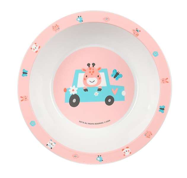 Safta Set de couverts, assiettes et verre girafe pour enfant préscolaire