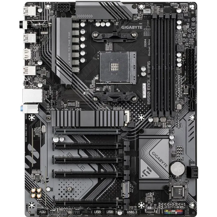 Gigabyte Carte mère B550 EAGLE WIFI6 ATX, Chipset AMD B550, DDR4, PCIe 4.0, WiFi 6