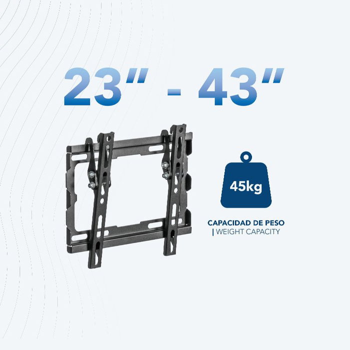DAEWOO Support de télévision 23-43 pouces fixe avec inclinaison 8 degrés