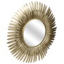 Home Deco Factory Miroir Décoratif Plumes Dorées 53,5 cm