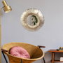 Home Deco Factory Miroir Décoratif Plumes Dorées 53,5 cm