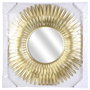 Home Deco Factory Miroir Décoratif Plumes Dorées 53,5 cm