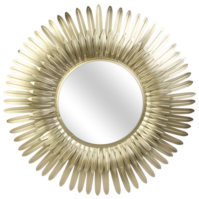 Home Deco Factory Miroir Décoratif Plumes Dorées 53,5 cm Home Deco Factory Miroir Décoratif Plumes Dorées 53,5 cm