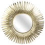 Home Deco Factory Miroir Décoratif Plumes Dorées 53,5 cm