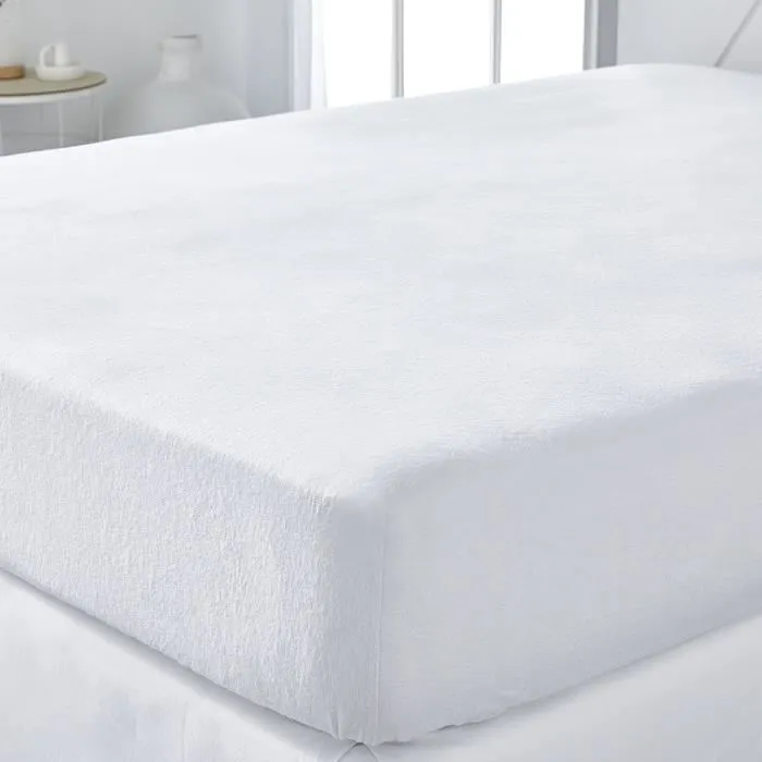 Today Essential Protège-matelas absorbant pour lit 2 personnes 160 x 200 cm, lavable à 95°C, blanc Today Essential Protège-matelas absorbant pour lit 2 personnes 160 x 200 cm, lavable à 95°C, blanc