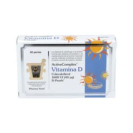 Pharma Nord Activecomplex Vitamine D 40 Mcg 1600 UI 80 Perles Complément Alimentaire