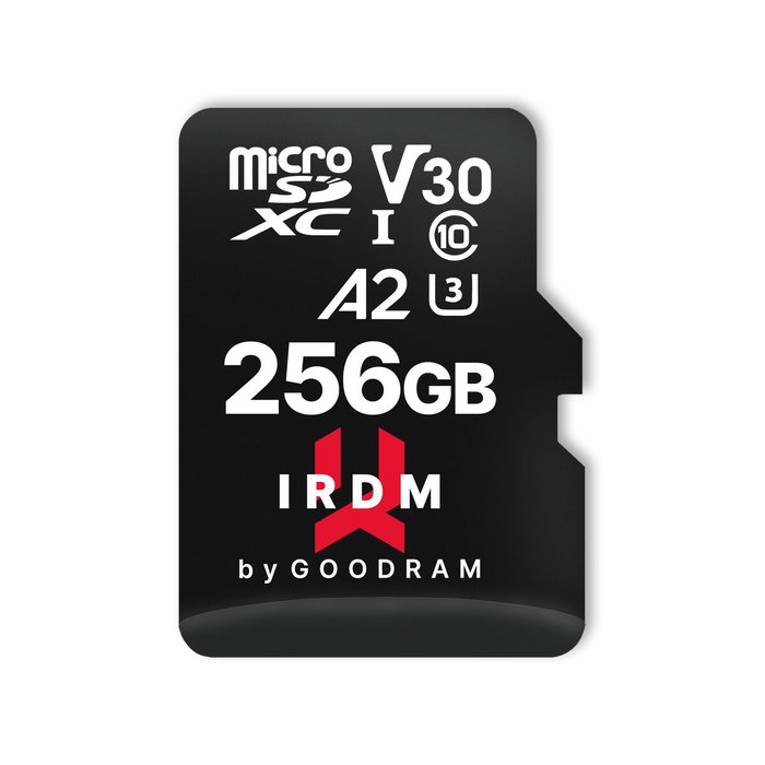Carte Mémoire Micro SD avec Adaptateur GoodRam 0000000IR256 256 GB Carte Mémoire Micro SD avec Adaptateur GoodRam 0000000IR256 256 GB