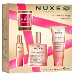 Nuxe Coffret Prodigieux Floral avec Huile, Gel Douche, Parfum et Bougie